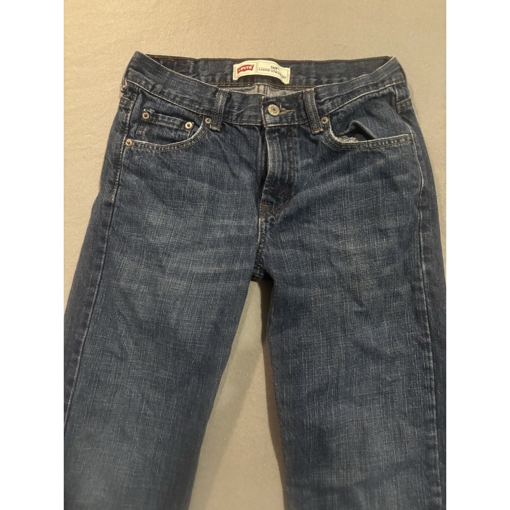 Levi's 569 Jeans Boy's 14 Reg 27x27 Loose Fit Straight Blue Medium Wash Denim